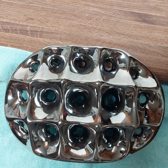 Burgett Oval Silver Ceramic Vase - Picture 10 of 13